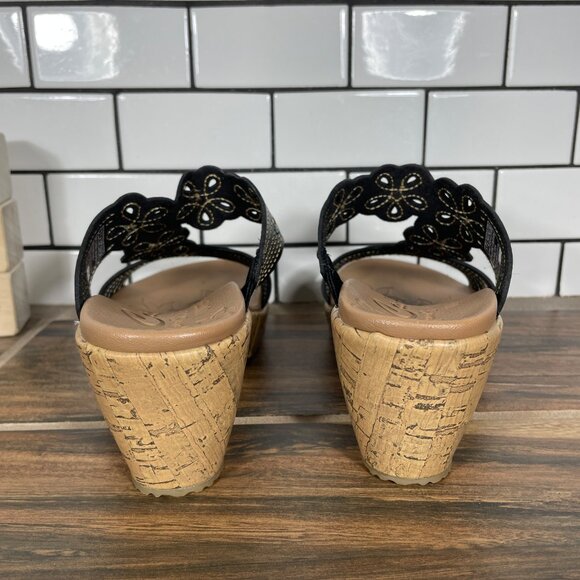 Skechers Beverlee Garden Picnic Womens Size 7 Shoes Black Luxe Foam Slide Sandal - Picture 5 of 13